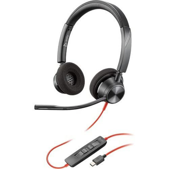 Picture of Plantronics Poly Blackwire 3320 Microsoft USB-C Wired Headset - 214013-101