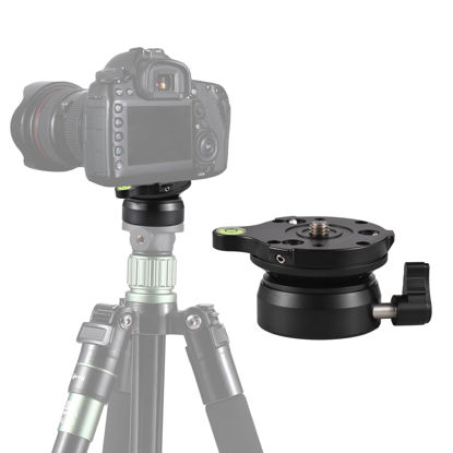 Picture of Andoer Leveling Base for Tripod Bubble Level Adjustment Plate for Head Tripod Aluminium 15° Tilt Compatible with DSLR Cameras Canon Nikon Sony