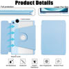 Picture of MePadKey Touchpad Keyboard Case for Samsung Galaxy Tab A9 Plus 11 inch SM-X210/X215/X216, 360 Degree Rotating Cover with Color Backlight Magnetic Removable Keyboard for Tablet A9+ (Sky Blue+White)
