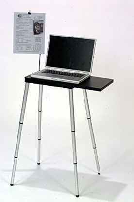 Picture of Tabletote Black Portable Compact Lightweight Adjustable Height Laptop Notebook Computer Stand Table