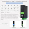 Picture of Waveshare 2-Ch RS485 to RJ45 Ethernet Serial Server, Dual Channels RS485 Independent Operation, Rail-Mount Industrial Isolated Serial Module, PoE Ethernet Port