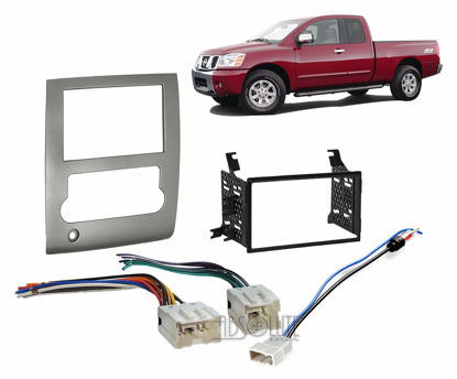 Picture of Absolute USA ABS95-7424 Nissan Titan 2008-2012 Double DIN Stereo Harness Radio Install Dash Kit Package
