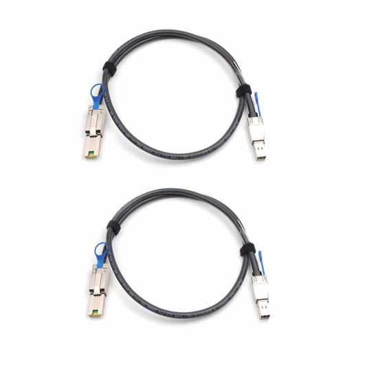 Picture of Heretom 2PCS External HD Mini SAS SFF-8644 to SFF-8088 1m 3.3FT Cable