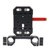 Picture of HangTon V Mount Battery Plate V-Lock 15mm Rail Rod Clamp Mount for Sony Canon ARRI RED Panasonic Nikon Camera Power Supply, for Anton-Bauer Pana-Sonic Bebob Fxlion SWIT