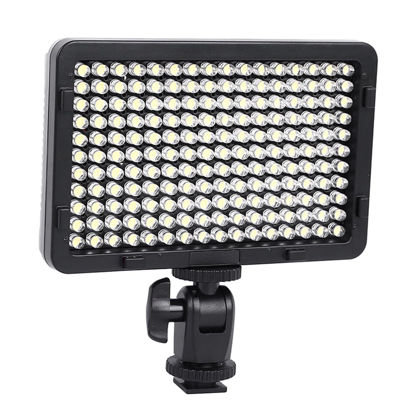 Picture of 176 LED Video Light on Camera, Mini Rechargeable 176 LED Photography Lighting Fill Lamp, Portable on Camera Photo Light Panel for DSLR Camera Camcorder with Battery