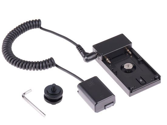 Picture of Fotga NP-FW50 Dummy Battery to NP-F NP-F970 Battery Adapter Hot Shoe Mount Plate 1/4" for Sony DSC-RX10 II III IV A7 A7R A7S A7II A7RII A7SII A5100 A6000 A6100 A6300 A6400 A6500 ZV-E10 Camera