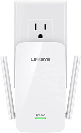 Picture of Linksys WiFi Extender WiFi 5 Range Booster, Dual-Band Booster, 1,000 Sq. ft Coverage, Speeds up to (AC750) 750Mbps - RE6300