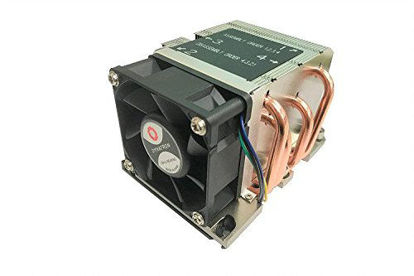 Picture of Dynatron 204295 Fan B5 2u Intel Lga3647 Narrow Ilm Pwm Fan Alum Hs With Heatpipe 205w Brown Box