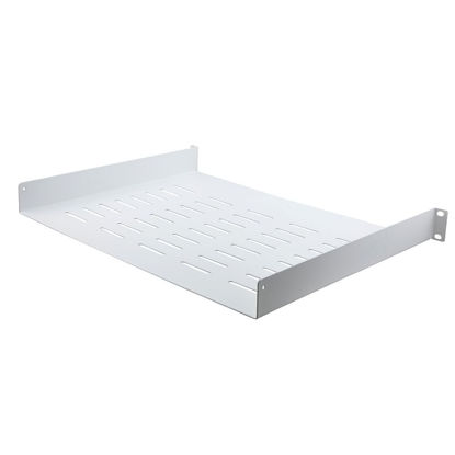 Picture of NavePoint 1U Rack Shelf for Server Rack Network Cabinets - Cantilever Rack Mount Shelf 14” Deep, White, Pre-Assembled - Compatible with 19 Inch Standard Equipment