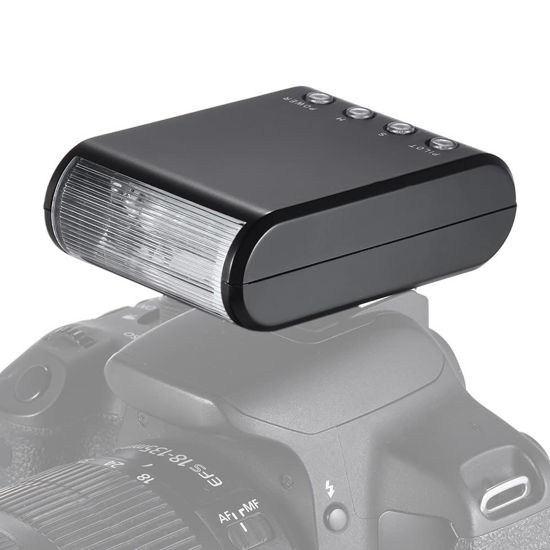 Picture of Camnoon WS-25 Professional Portable Mini Digital Slave Flash Speedlite On-Camera Flash with Universal Hot Shoe GN18 for Canon Nikon Pentax Sony a7 nex6 HX50 A99 Camera