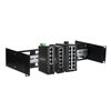 Picture of 2U 19 inch Din Rail Chassis Bracket Depth Adjustable Rackmount Kit Aluminum Rack Mount Rack Rails for 35mm Din-Rail Mounted Device Ethernet Switch Media Converter Shelf