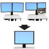 Picture of Ergotron - WorkFit Conversion Kit, Dual to Single HD - Add-on for WorkFit-S Dual Monitor Standing Desk Converter or WorkFit-C Dual Monitor Mobile Standing Desk