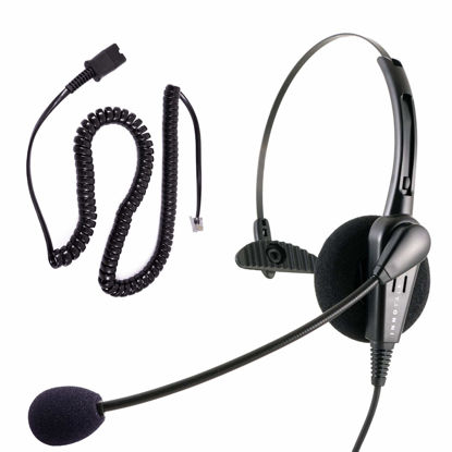Picture of INNOTALK Telephone Headset Headphone for Cisco 8811 8841 8851 8861 8865 8941 8945 8961 and More - Call Center Noise Cancel Mic Office Desk Phone Headset