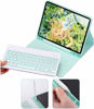 Picture of iPad Air 5th Gen 2022 / iPad Air 4th Gen 2020 Keyboard Case + Mouse Detachable Wireless Bluetooth Keyboard Pencil Holder Slim Leather Smart Cover for 10.9 inch iPad Air 2022/2020, Sky Blue