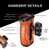 Picture of R027 Universal Wood Handgrip Handle for Camera Cage Rigs | Adjustable Configuration Left or Right with Cold Shoe and Threaded Mounts for Accessories