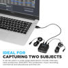Picture of BOYA BY-DM20 Compact Dual-Channel Lavalier Microphone Recording Kit Mono Stereo with iOS Lighnting Andriod USB Type-C USB-A Cable for Smartphone Tablet PC Inteview Online Course Live Stream