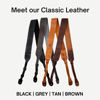Picture of TETHER Brown Leather Camera Strap for DSLR or SLR Camera, DSLR Camera Strap. Camera Accessories (Brown)