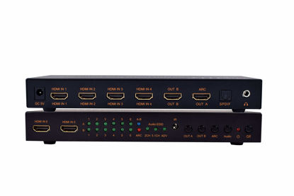 Picture of ViewHD HDMI 6x2 Matrix Supports | HDMI v1.4 / 4K@30Hz | ARC | Toslink Audio Output | 3.5mm Headphone Output | Model: HM6X2i