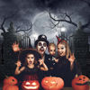 Picture of SJOLOON Halloween Backdrop Vinyl Photo Background Halloween Photography Backdrop Moon Night Backdrop Studio Props 9382(10x10FT)