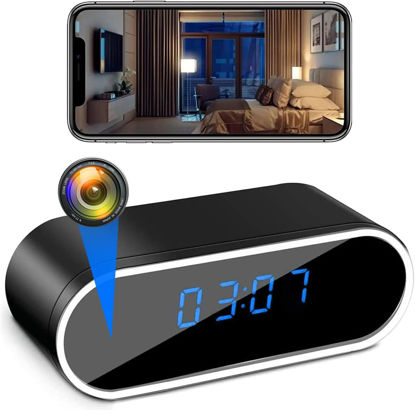 Picture of Kestanlora Hidden Camera Clock HD 1080P WiFi Camera with Night Vision Motion Detection Small Surveillance Security Nanny Cams，Home/Office/Indoor