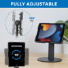 Picture of Mount-It! Universal Tablet Stand with Tilt, Anti-Theft Retail iPad POS Kiosk Stand, Fits Tablets from 9.7" to 13" Screen Size, 90° Rotation for Portrait and Horizontal Viewing, Durable Steel, Black