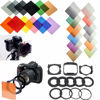 Picture of QKOO Camera Lens Filters Kit: Complete 24 Piece Square Color Filters Set +9pcs Adapter Rings +Wide Angle Holder +Filter Holder +Square Lens Hood +Cases for DSLR Cameras for Cokin P Series
