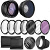 Picture of Deluxe Lens Kit for Canon EOS R100 R50 R10 with RF-S 18-45mm Kit Lens,Includes: 7pc 49mm Filter Set + 49mm Wide Angle and Telephoto Lens