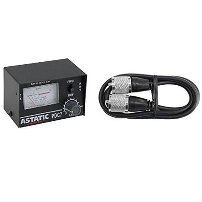 Picture of CB / Ham Radio SWR / RF Meter Astatic PDC7 with Workman 3` Foot Jumper CX-3-PL-PL