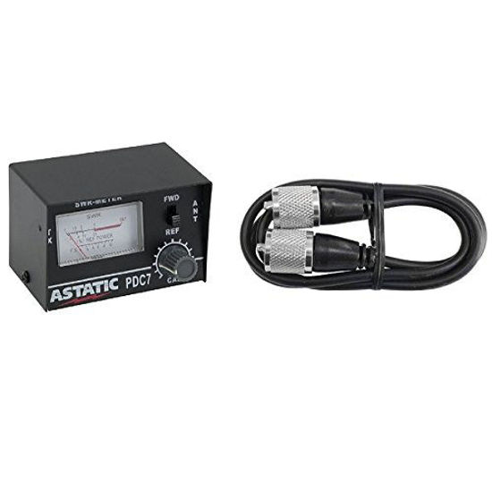 Picture of CB / Ham Radio SWR / RF Meter Astatic PDC7 with Workman 3` Foot Jumper CX-3-PL-PL