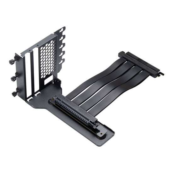 Picture of Phanteks (PH-VGPUKT4.0_03R Gen4 Vertical GPU Bracket, 220mm Flat Line PCI-E Gen4 x16 Riser Cable Kit (Black)