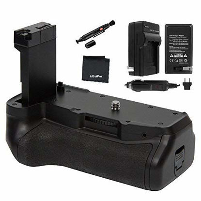 Picture of Battery Grip Bundle F/Canon Rebel T7i, X9i, EOS 77D, 800D, 9000D: Includes Replacement Grip, Charger for LP-E17 Battery, UltraPro Accessory Bundle