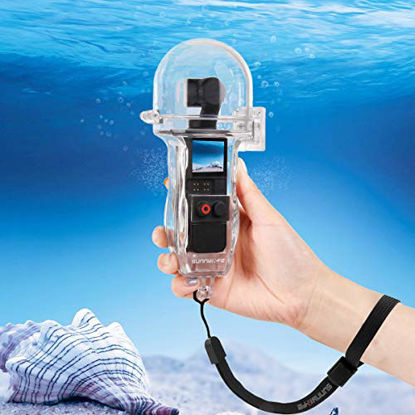 Picture of iEago RC Upgraded 200ft Deep Diving Waterproof Case Protective Housing Cover with Control Button & Wrist Strap for DJI OSMO Pocket Accessories