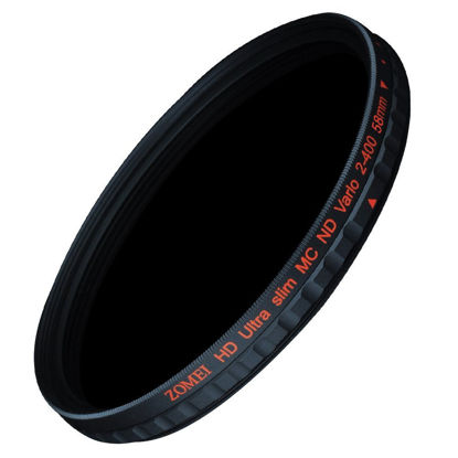 Picture of Zomei 58mm HD Ultra Slim 18 Layer Super Multi-Coated ND2-ND400 Fader Variable Neutral Density Lens Filter Adjustable ND Filter German Schott Optical Glass