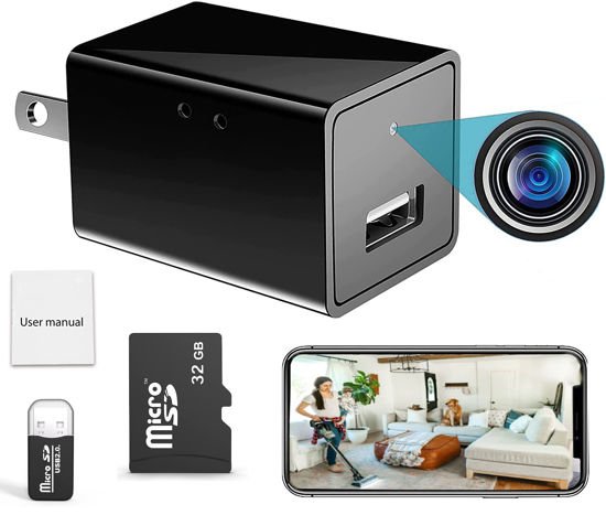 Picture of SPYLEAGUE Newer 2022 Release Spy Camera Hidden Camera USB Charger [Expanded Pack] WiFi Recording Device Home Security Full HD 1080 Mini Spy Camera Surveillance USB Smart Charger Tiny Spy Tool