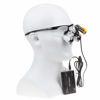 Picture of EustomA 3.5X Binocular Loupes+5W LED Headlight Clip-on Type with Optics Filter with Aluminum Box DY-008 (Black)