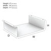 Picture of Under Desk PC Mount 444 | 14W x 4H x 11D | Under Desk Mount | Mount for Personal Computers | USA Made