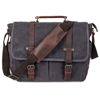 Picture of peacechaos Messenger Bag for Men, Briefcases 15.6" Laptop Bag Water Resistant Crossbody Satchel Bags for Computer Work Office Bag(Grey)