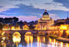 Picture of AOFOTO 12x8ft St. Peter's Cathedral Photography Background Vatican St. Peter's Basilica Church Backdrop Italy Rome Tiber River City Dusk Ponte Sant Angelo Bridge of Holy Angel Photoshoot Studio Props