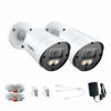 Picture of SANNCE 2 Pack 1080P Full Colorful Night Vision CCTV Camera, 2.0MP HD-TVI Wide Angle Bullet Security Camera with 2 Warm Lights Built-in, Indoor and Outdoor Use, 100ft Clear Full Color Night Vision