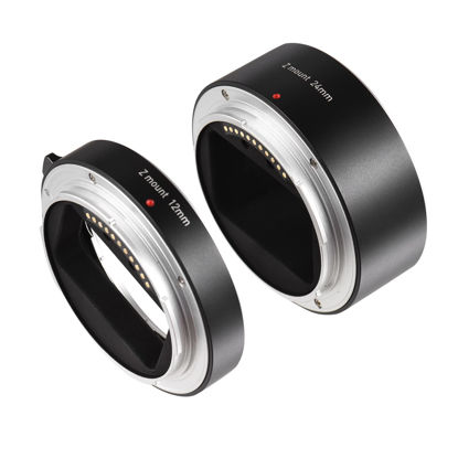 Picture of Andoer Auto Focus Automatic Extension Tubes 12mm + 24mm Z Mount Macro Photography Tube Compatible with Nikon Z50 Z5 Z6 Z6II Z7 Z7II Mirrorless Camera