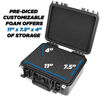 Picture of CASEMATIX 13" Waterproof Hard Case with Customizable Foam for Portable Electronics, Tools and Accessories - Hard Shell Plastic Case with Pre-Diced Travel Case Foam Interior