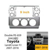Picture of Fits for Toyota FJ Cruiser 2007-2018 Silver Car Radio Stereo Fascia Frame Double DIN 9 inch Dash Installation Mounting Kit