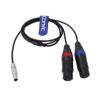 Picture of Eonvic Audio Cable for ARRI Alexa Mini LF Camera 6 Pin Male to Dual XLR 3 Pin Female Cable (Straight)