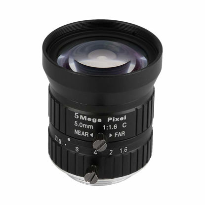 Picture of 5MP HD Security Webcam Optical Lens 5mm Lens Replacement Accessories 2/3 Manual Aperture C Mount Lens Indoor and Outdoor Security Camera