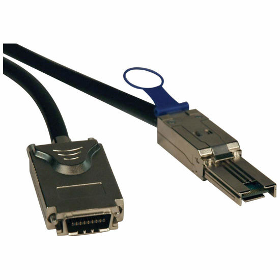Picture of Tripp Lite External SAS Cable, 4 Lane - mini-SAS (SFF-8088) to 4xInfiniband (SFF-8470) 1M (3-ft.)(S520-01M)