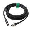 Picture of HangTon Power IO Cable for Cognex is 9000 7000 2000 Checker 200 Data Man 360 470 580, M12 12 Pin Male to Female A-Coded 5M