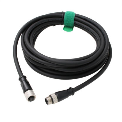 Picture of HangTon Power IO Cable for Cognex is 9000 7000 2000 Checker 200 Data Man 360 470 580, M12 12 Pin Male to Female A-Coded 5M
