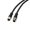 Picture of HangTon Power IO Cable for Cognex is 9000 7000 2000 Checker 200 Data Man 360 470 580, M12 12 Pin Male to Female A-Coded 5M