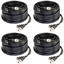 Picture of FIVE STAR Cable RG59 Siamese Cable for AHD, TVI, CVI and HD-SDI Camera System with BNC connectors and 2.1mm Power Jack for Plug and Play Connections (100 Ft, Black (4-Pack))