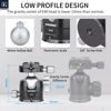 Picture of Low Profile Tripod Ball Head-INNOREL 360°Panoramic CNC Metal Camera Tripod Ballhead with 1/4" Arca Swiss Universal Quick Release Plate for Tripods,Monopod,DSLR Cameras,Camcorder,Max Load 20kg (E40)